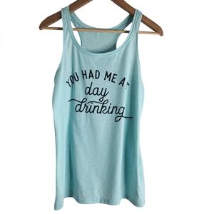 Light Blue Graphic Tank Top